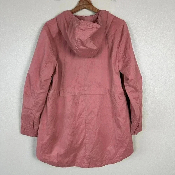 Levi's Longline Utility Rain Jacket Barbiecore Pink Medium - Picture 6 of 7